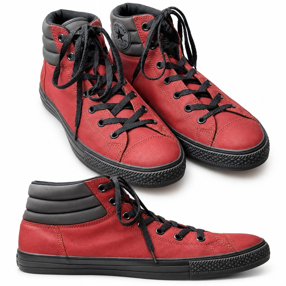 CONVERSE Chuck Taylor All Star CTAS Chili Red Leather High Top Sneaker Men Sz 12